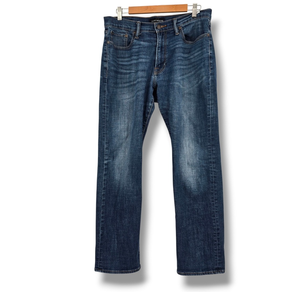 Lucky Brand Mens Straight Leg Jeans Medium Wash Blue Denim 32x30 Classic Fit